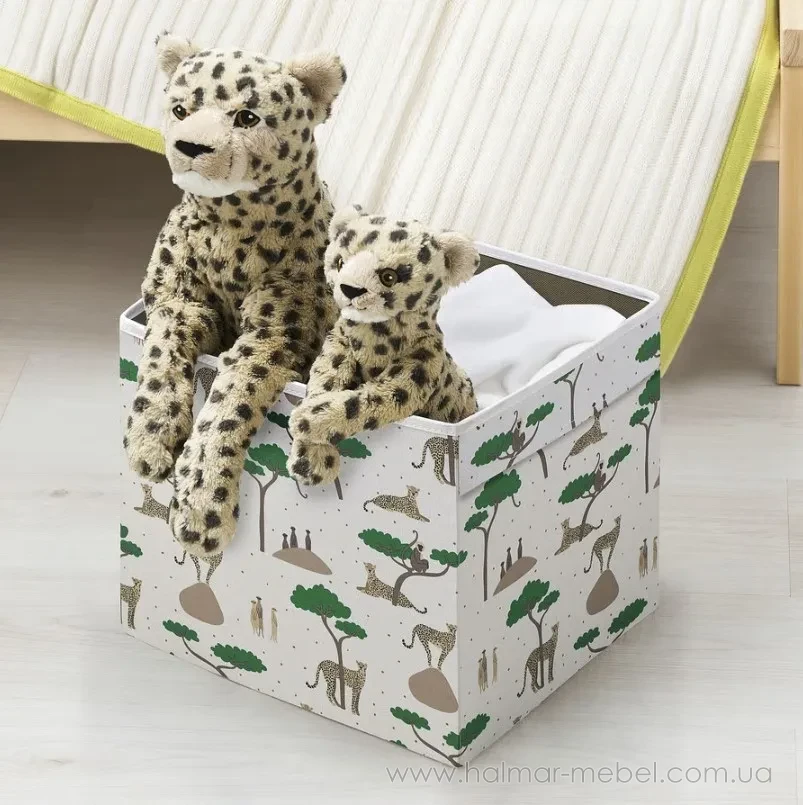 Коробка SANDLÖPARE IKEA гепард Коробка SANDLÖPARE IKEA гепард