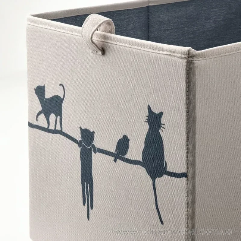Коробка BARNDRÖM IKEA бежевый коты Коробка BARNDRÖM IKEA бежевый коты