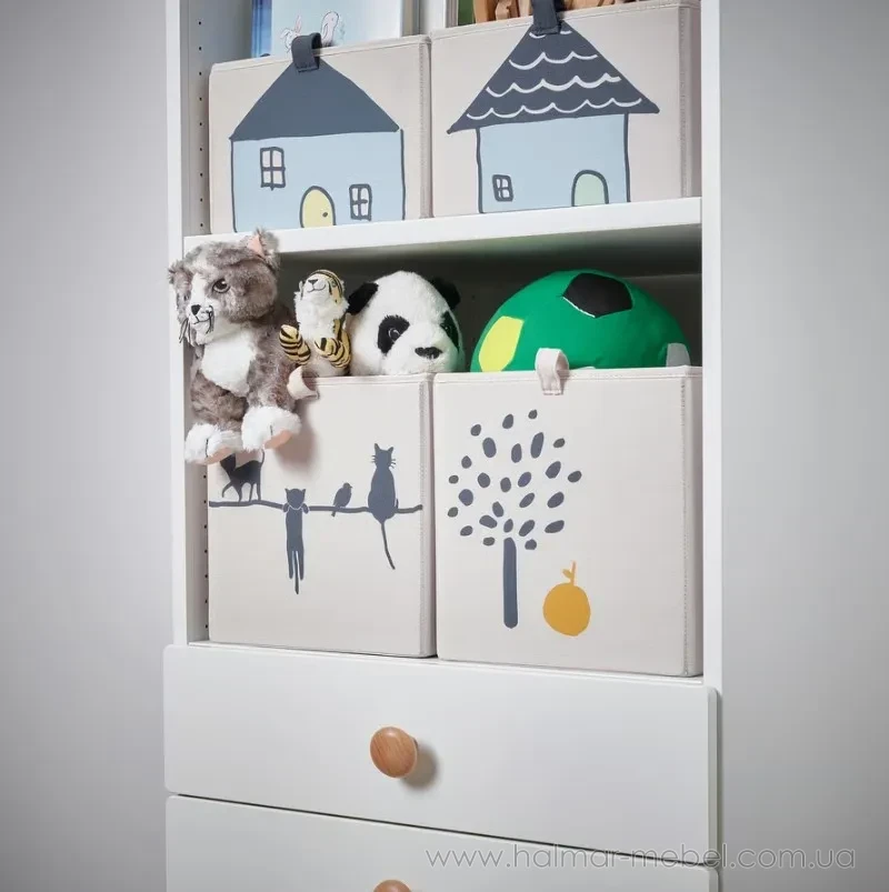 Коробка BARNDRÖM IKEA бежевый коты Коробка BARNDRÖM IKEA бежевый коты