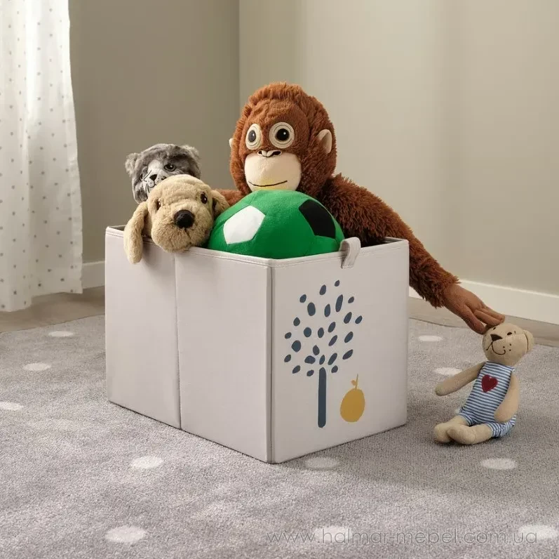 Коробка BARNDRÖM IKEA бежевый коты Коробка BARNDRÖM IKEA бежевый коты