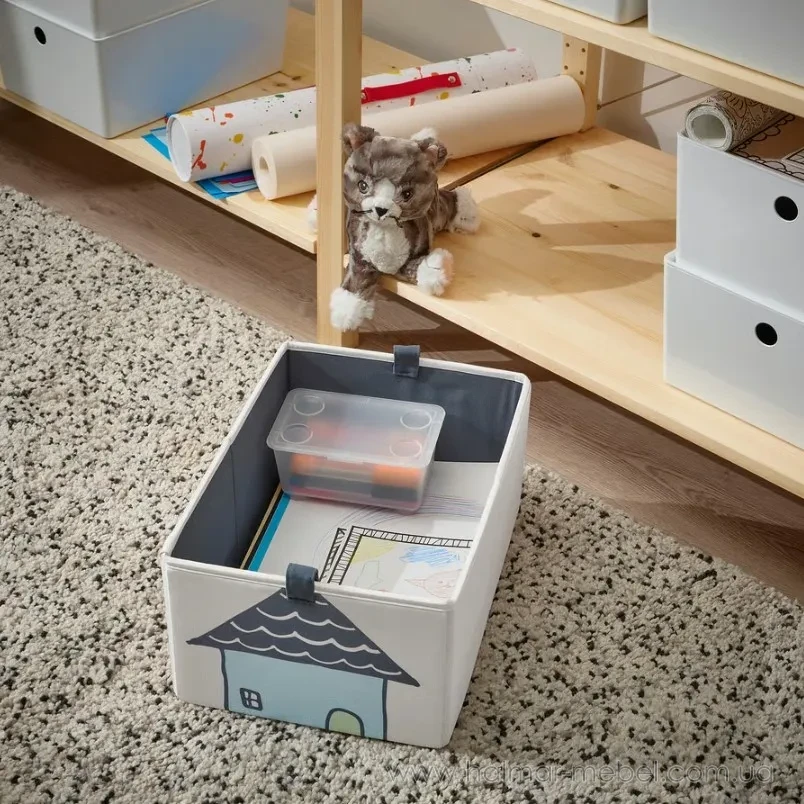 Коробка BARNDRÖM IKEA бежевый домик Коробка BARNDRÖM IKEA бежевый домик