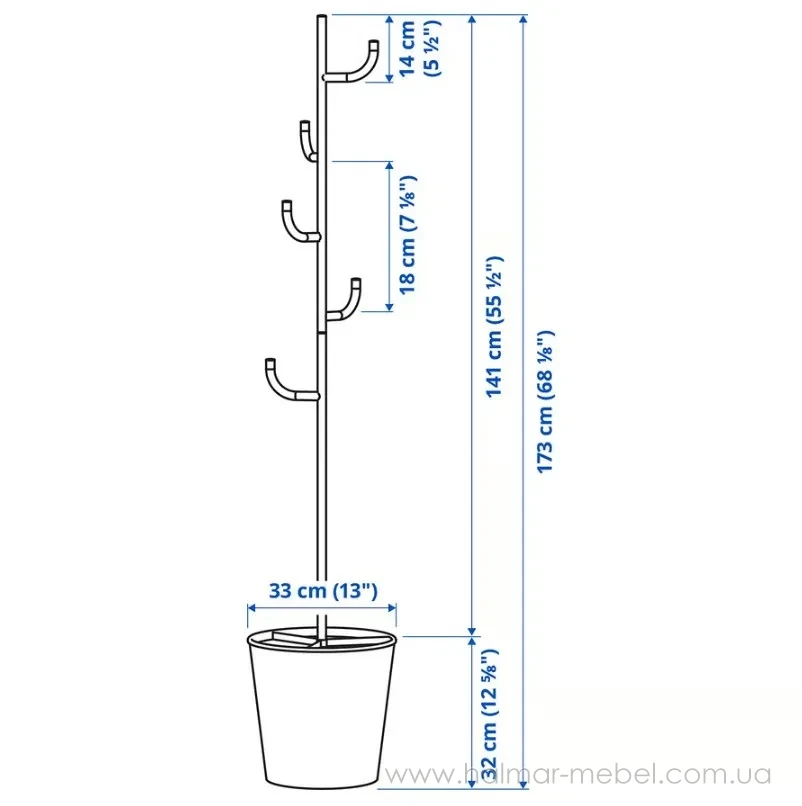 Вешалка стоячая ÄLGANÄS IKEA черный Вешалка стоячая ÄLGANÄS IKEA черный