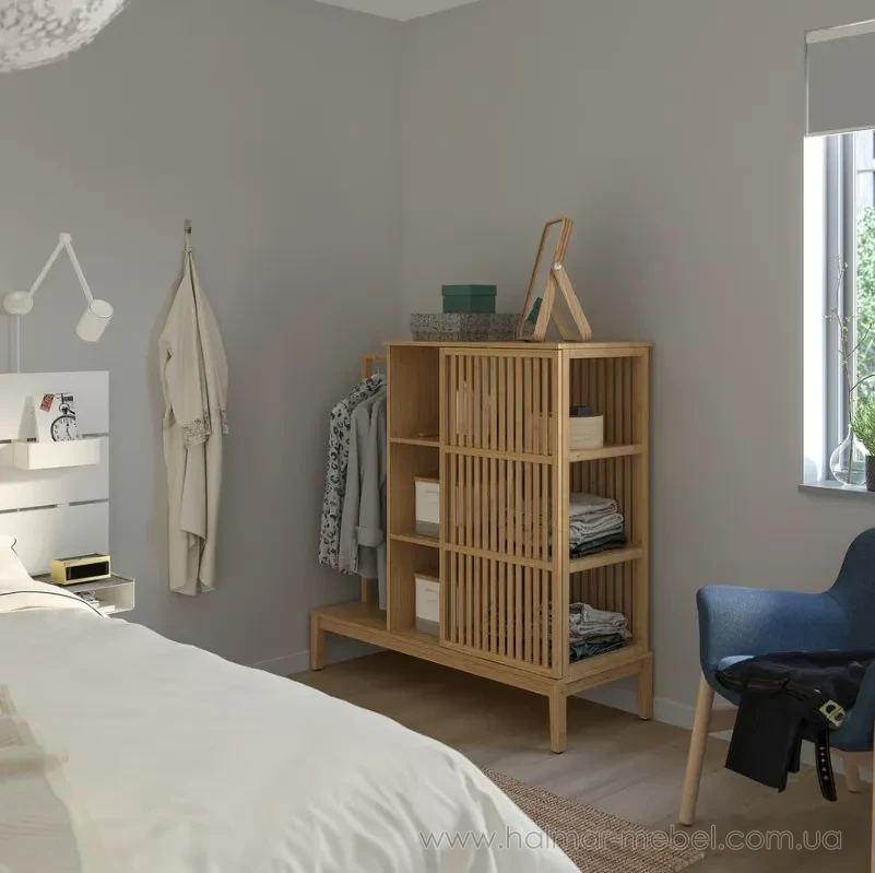 Шкаф открытый с раздвижными дверцами NORDKISA IKEA бамбук Шкаф открытый с раздвижными дверцами NORDKISA IKEA бамбук