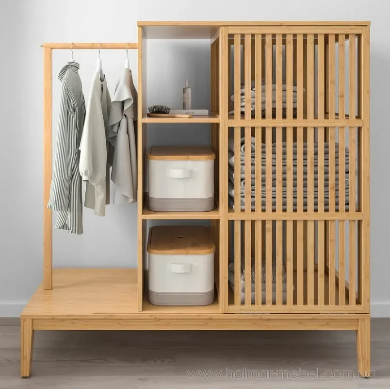 Шкаф открытый с раздвижными дверцами NORDKISA IKEA бамбук Шкаф открытый с раздвижными дверцами NORDKISA IKEA бамбук