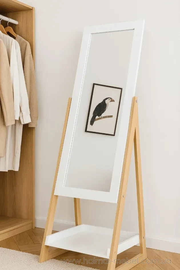 Зеркало напольное с полкой CHOMIK 40х150 деревянные ножки Зеркало напольное с полкой CHOMIK 40х150 деревянные ножки