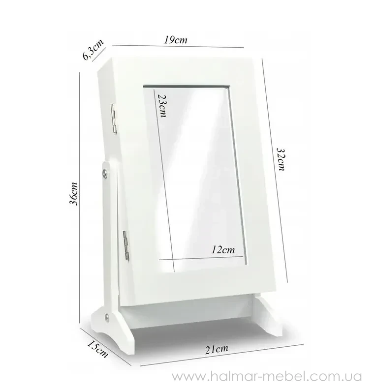 Настольный шкафчик-зеркало для украшений CHOMIK черный Настольный шкафчик-зеркало для украшений CHOMIK черный