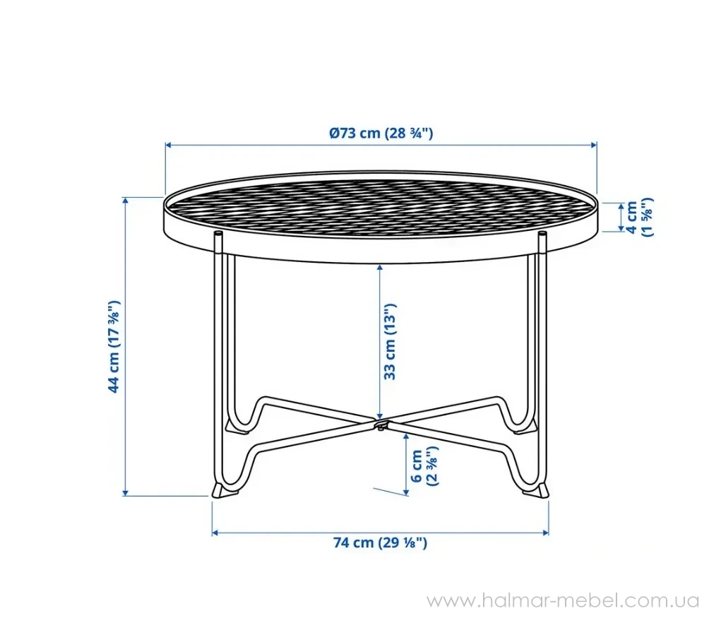 Стіл журнальний садовий KROKHOLMEN IKEA бежевий Стіл журнальний садовий KROKHOLMEN IKEA бежевий