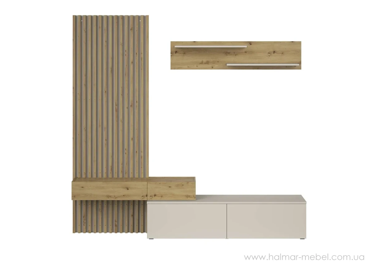 Меблева стінка CAMINO HALMAR дуб артизан/кашемір Меблева стінка CAMINO HALMAR дуб артизан/кашемір