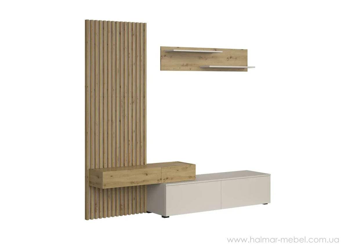 Меблева стінка CAMINO HALMAR дуб артизан/кашемір Меблева стінка CAMINO HALMAR дуб артизан/кашемір
