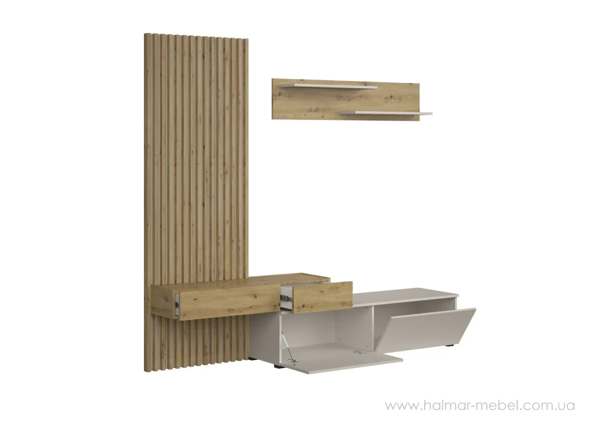 Меблева стінка CAMINO HALMAR дуб артизан/кашемір Меблева стінка CAMINO HALMAR дуб артизан/кашемір