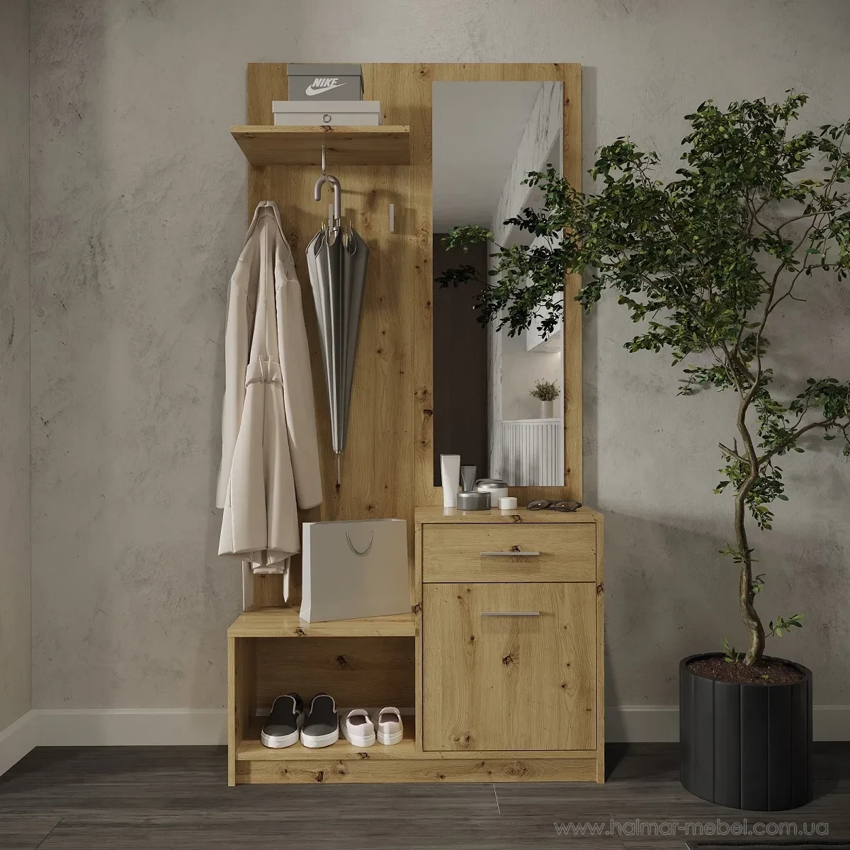 Прихожая PERGO HALMAR дуб артизан Прихожая PERGO HALMAR дуб артизан