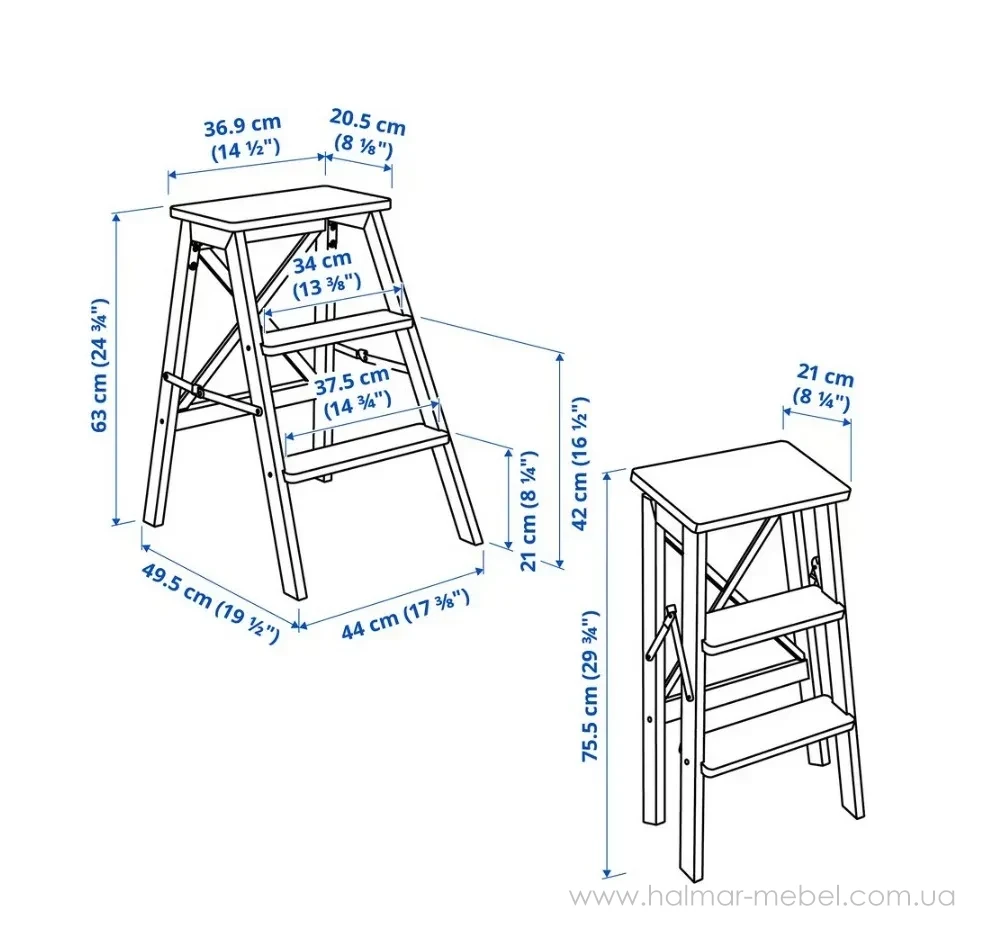 Табурет складаний зі сходинкою BEKVÄM IKEA бук Табурет складаний зі сходинкою BEKVÄM IKEA бук