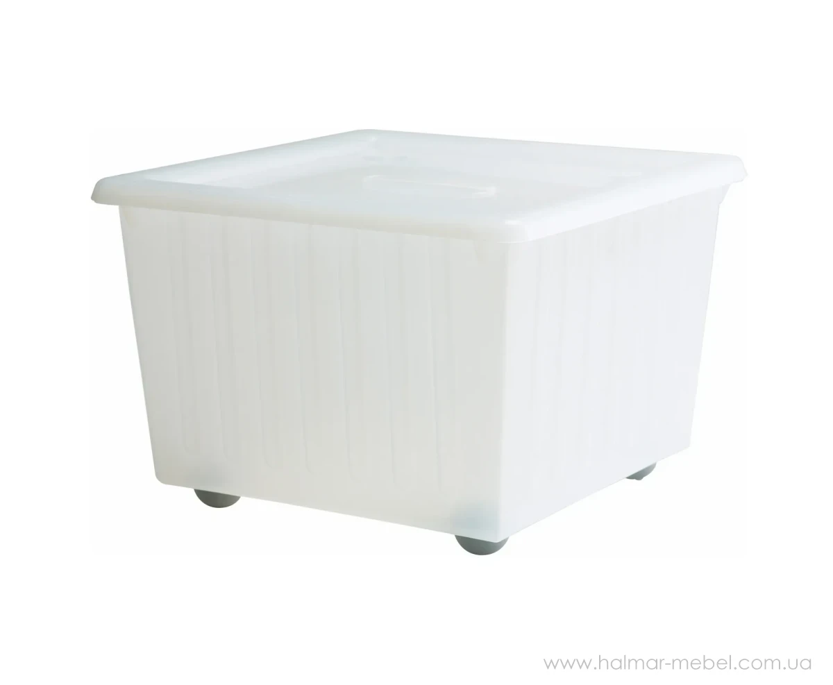 Коробка на колесах з кришкою VESSLA IKEA білий Коробка на колесах з кришкою VESSLA IKEA білий