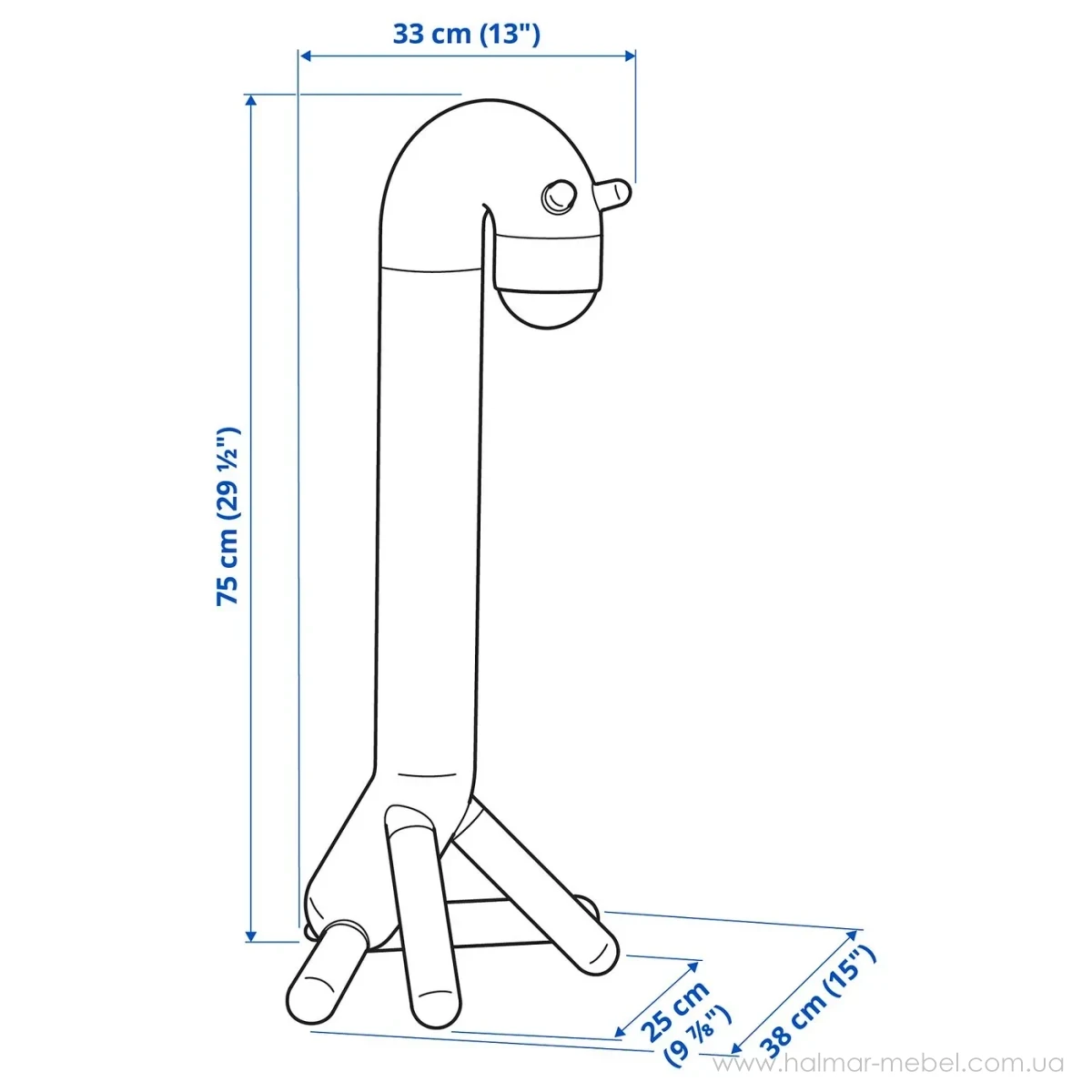 Напольная LED лампа для детской комнаты GREJSIMOJS IKEA жираф желтый Напольная LED лампа для детской комнаты GREJSIMOJS IKEA жираф желтый
