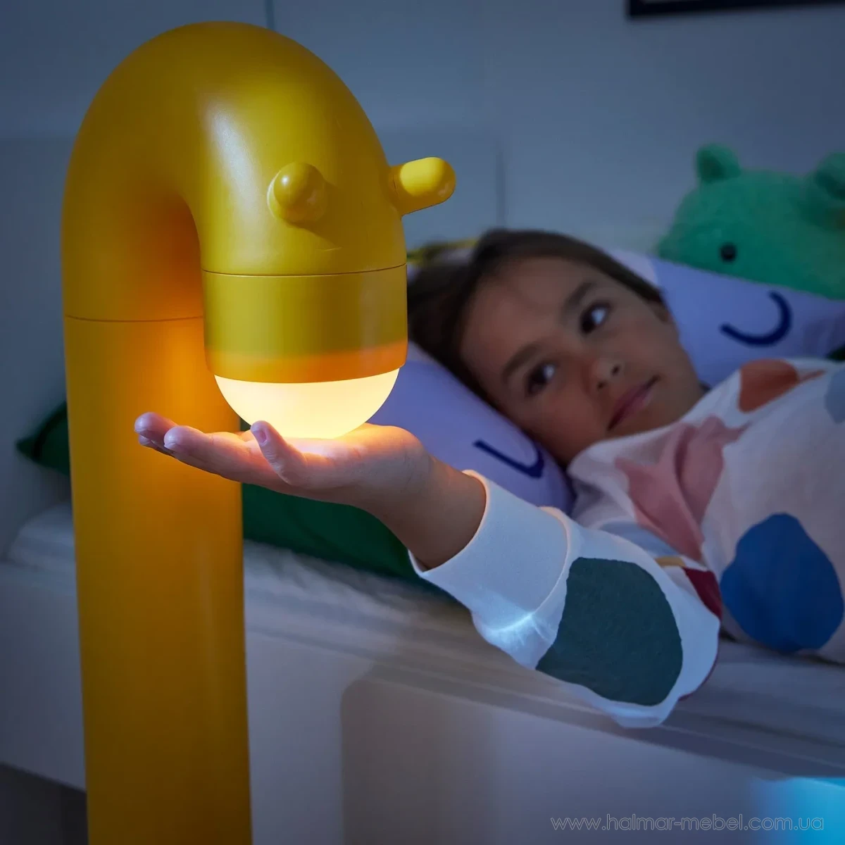 Напольная LED лампа для детской комнаты GREJSIMOJS IKEA жираф желтый Напольная LED лампа для детской комнаты GREJSIMOJS IKEA жираф желтый