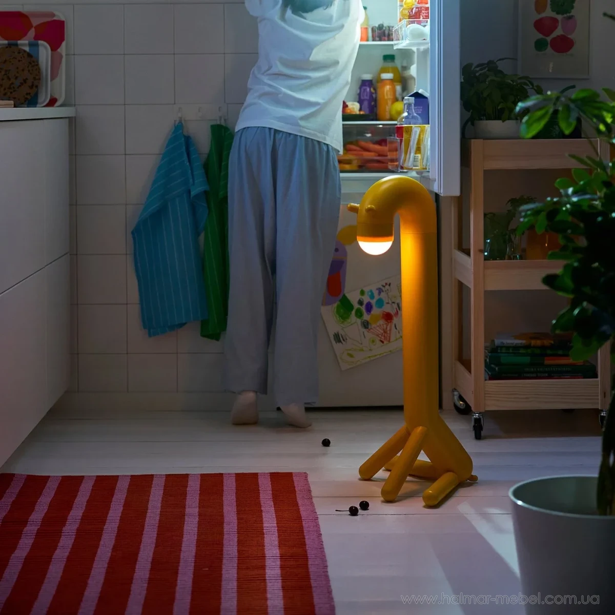 Напольная LED лампа для детской комнаты GREJSIMOJS IKEA жираф желтый Напольная LED лампа для детской комнаты GREJSIMOJS IKEA жираф желтый