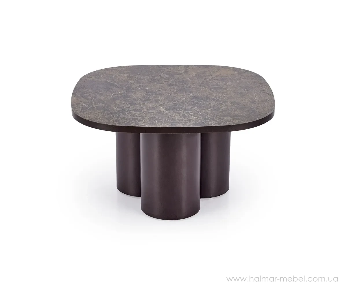 Стіл журнальний CORDINA HALMAR коричневий мармур/коричневий Стіл журнальний CORDINA HALMAR коричневий мармур/коричневий
