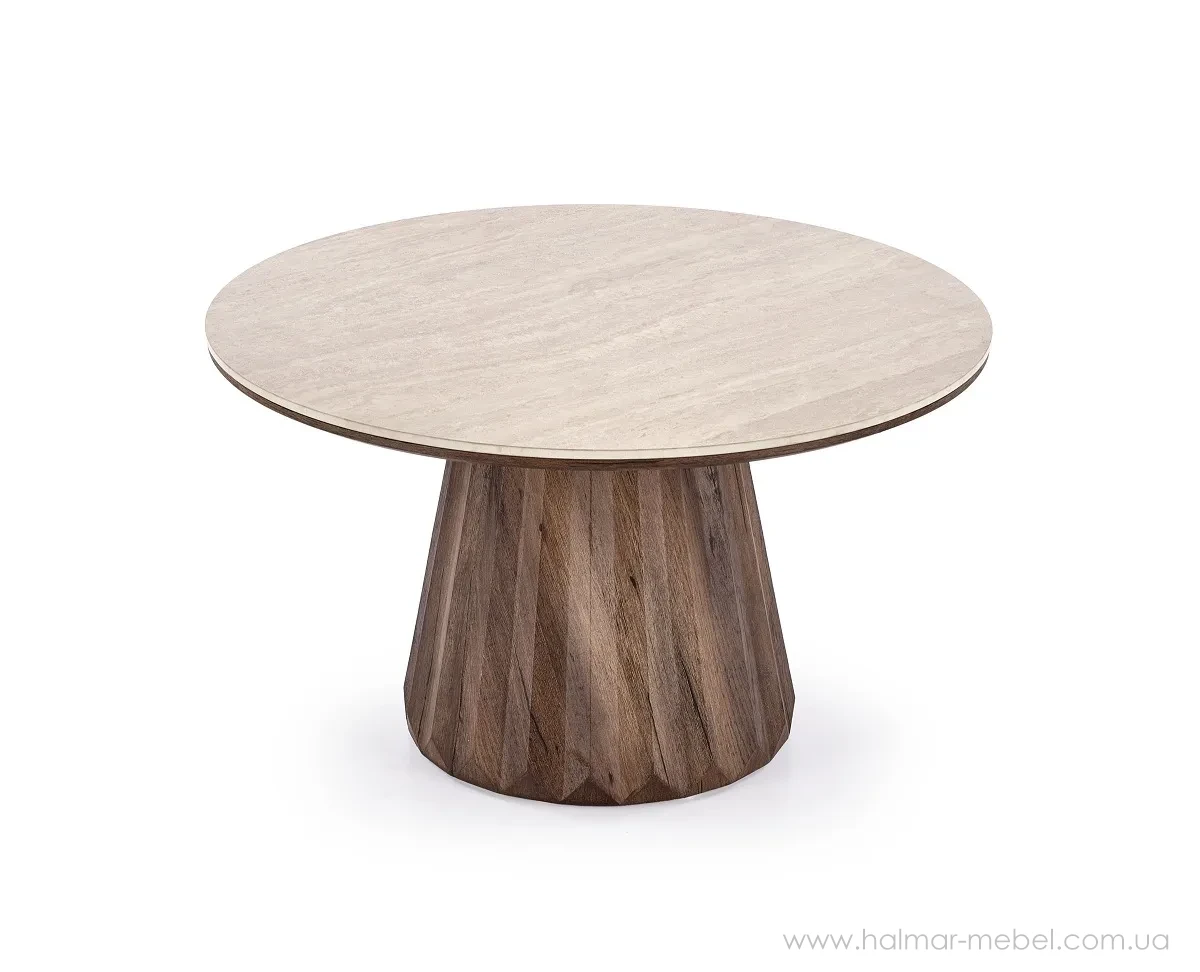Стол журнальный DIAVOLA HALMAR травертин/орех Стол журнальный DIAVOLA HALMAR травертин/орех