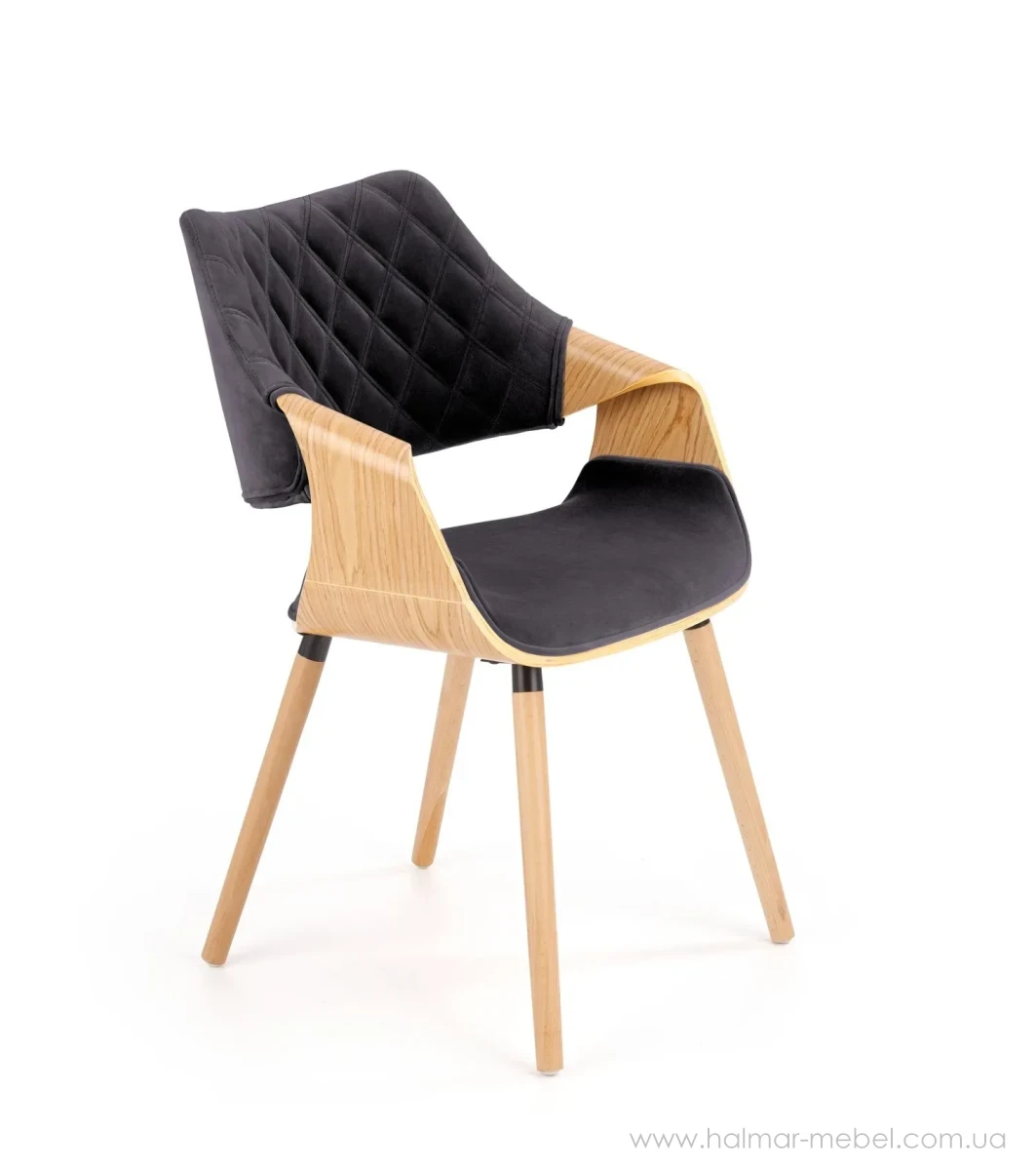 Стул K396 HALMAR натуральный/черный Стул K396 HALMAR натуральный/черный