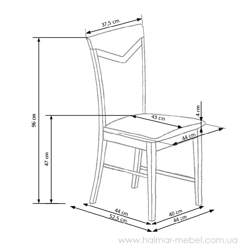 Стул CITRONE HALMAR темный орех/JAZZ 2 Стул CITRONE HALMAR темный орех/JAZZ 2