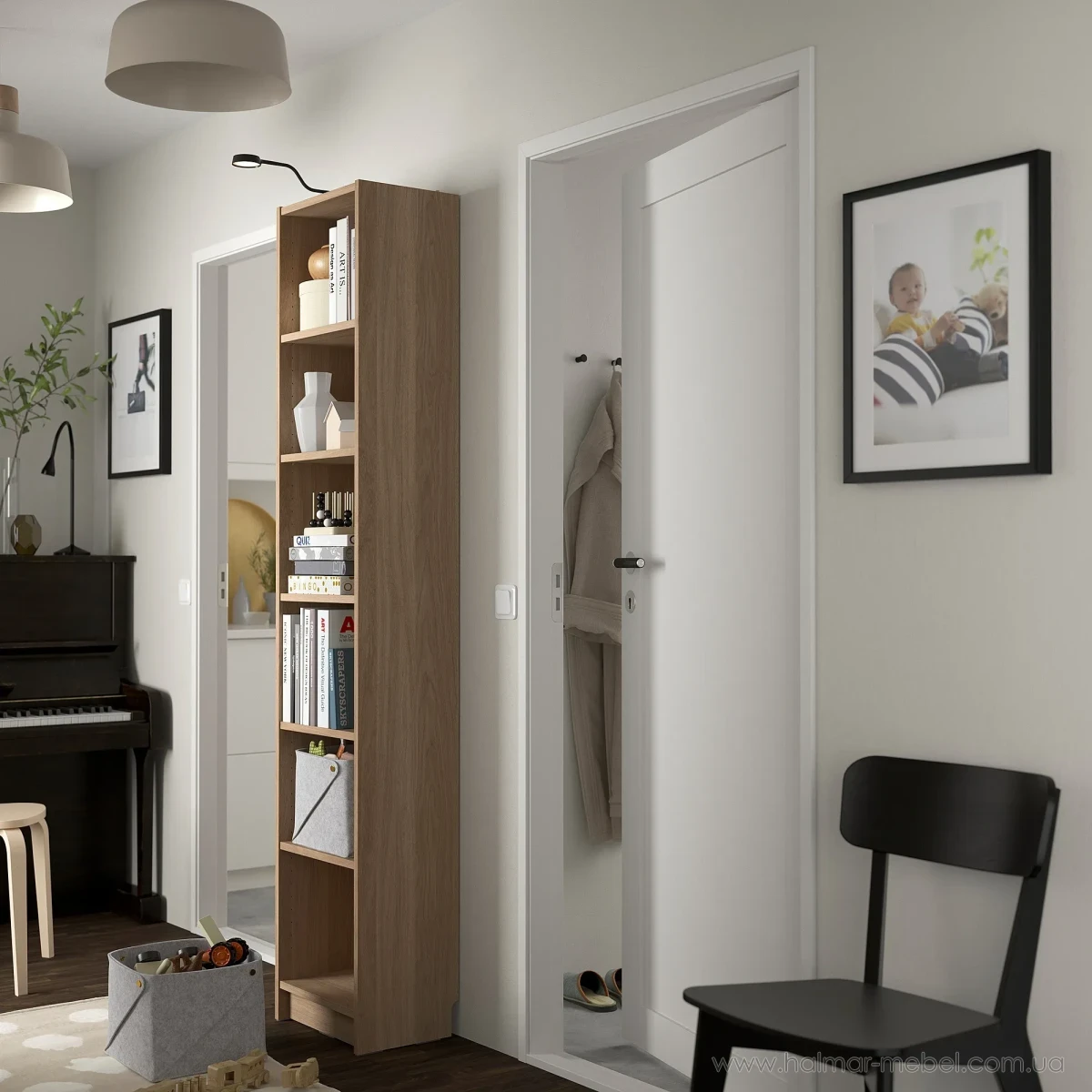 Стелаж BILLY IKEA 40x28x202 імітація дуба Стелаж BILLY IKEA 40x28x202 імітація дуба