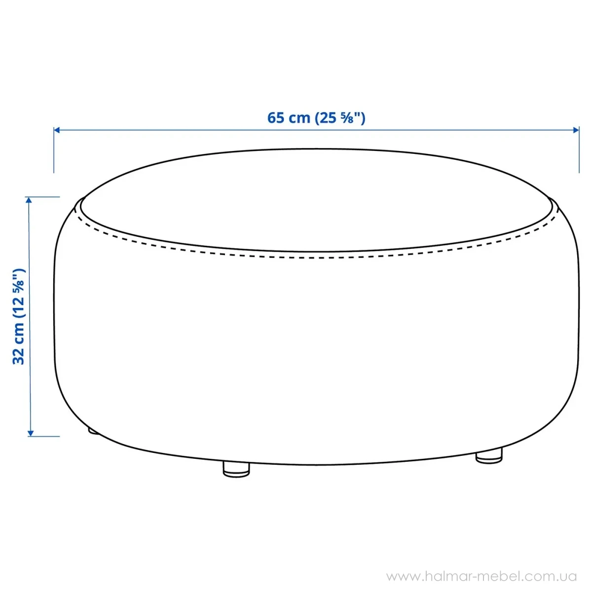Пуф LILLESÄTER IKEA темно-синій Пуф LILLESÄTER IKEA темно-синій