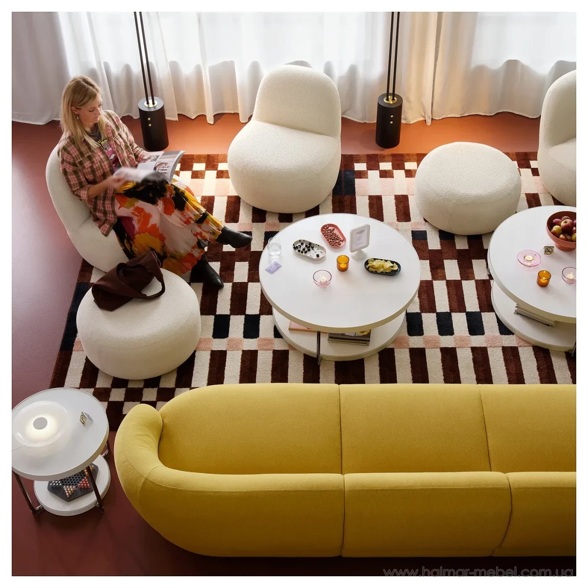 Пуф LILLESÄTER IKEA кремовий Пуф LILLESÄTER IKEA кремовий