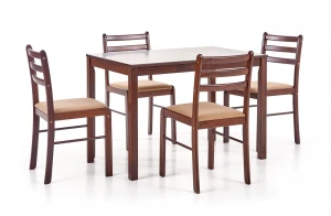 Комплект обідній NEW STARTER 2 HALMAR стіл та стільці венге/еспрессо