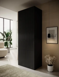Шкаф с антресолью PAFOS 90 2D CAMA черный мат