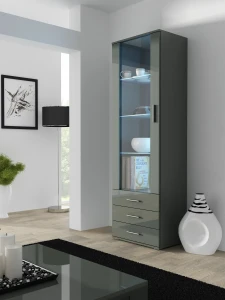 Витрина SOHO S1 CAMA серый мат/серый глянец