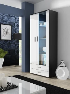 Витрина SOHO S6 CAMA черный мат/белый глянец