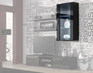 Витрина навесная SOHO S2 CAMA черный мат/черный глянец
