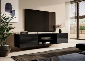 Тумба навесная RTV SLIDE K 200 CAMA черный мат/черный глянец