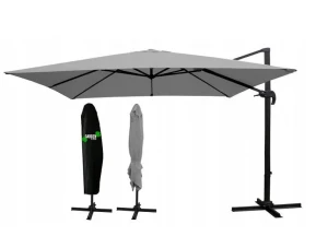 Парасоля садова з чохлом Mini Roma 2.5х2.5 м GardenLine Chomik сірий
