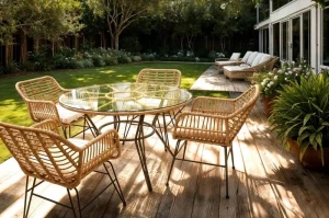 Комплект садовой мебели из ротанга GardenLine Chomik ABI7503 коричневый