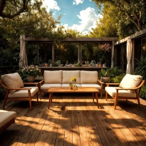 Комплект садових меблів Nikozia GardenLine Chomik бежевий