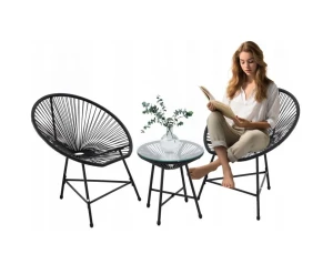 Комплект садових меблів GardenLine Chomik FAT3439 чорний