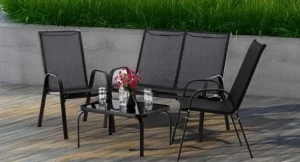 Комплект садовой мебели GardenLine Chomik NEO6397 черный