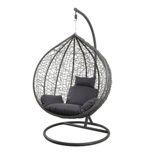 Кресло-кокон подвесное садовое S GardenLine Chomik FAT9719 темно-серый