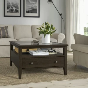 Стол журнальный IDANÄS IKEA темно-коричневый