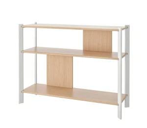 Стол журнальный JÄTTESTA IKEA белый/светлый бамбук