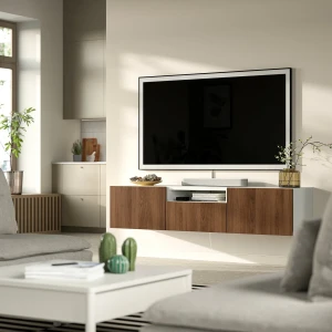 Тумба під телевізор BESTÅ IKEA горіх/білий