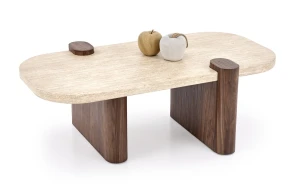 Стол журнальный CANOA HALMAR травертин/орех