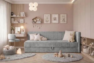 Ліжко-диван RICKY 90 HALMAR сірий