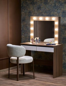 Стол туалетный HOLLYWOOD 2 HALMAR кашемир/орех