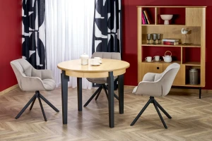 Стол раскладной SORBUS HALMAR дуб натуральный/черный