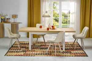 Стол обеденный раскладной TIAGO HALMAR 140(220)х80 дуб хикора/кашемир