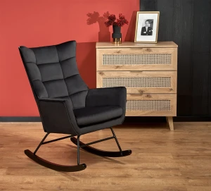 Кресло-качалка BAZALTO HALMAR черный