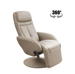 Кресло-реклайнер поворотное OPTIMA HALMAR капучино