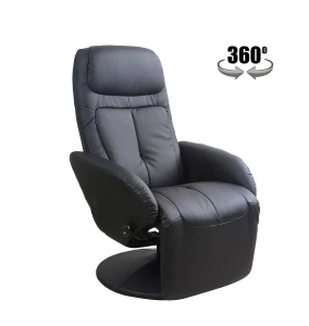 Кресло-реклайнер поворотное OPTIMA HALMAR черный